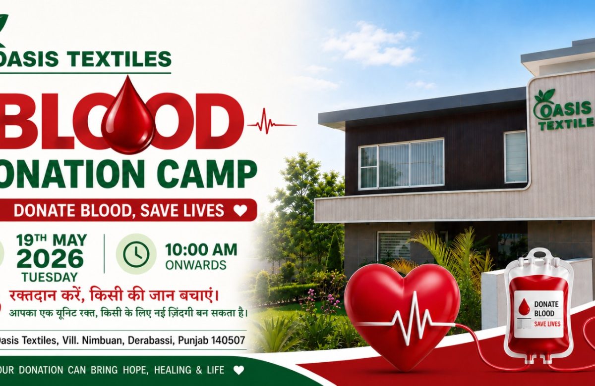 Blood Donation Camp at Oasis Textiles: Giving Back to the Society